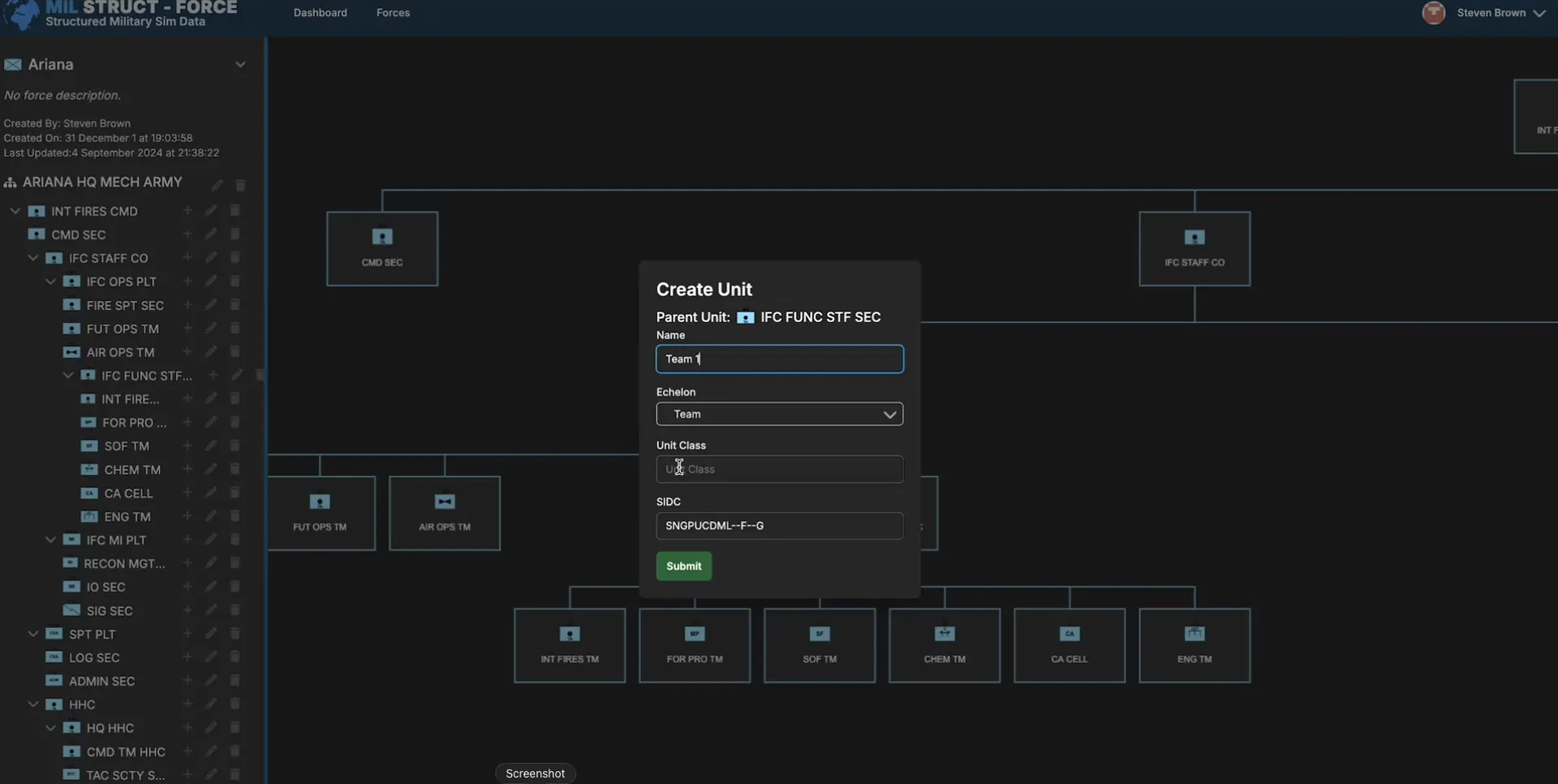 Mil Struct – Force: Order of Battle Management Platform